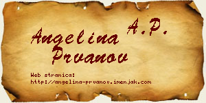 Angelina Prvanov vizit kartica